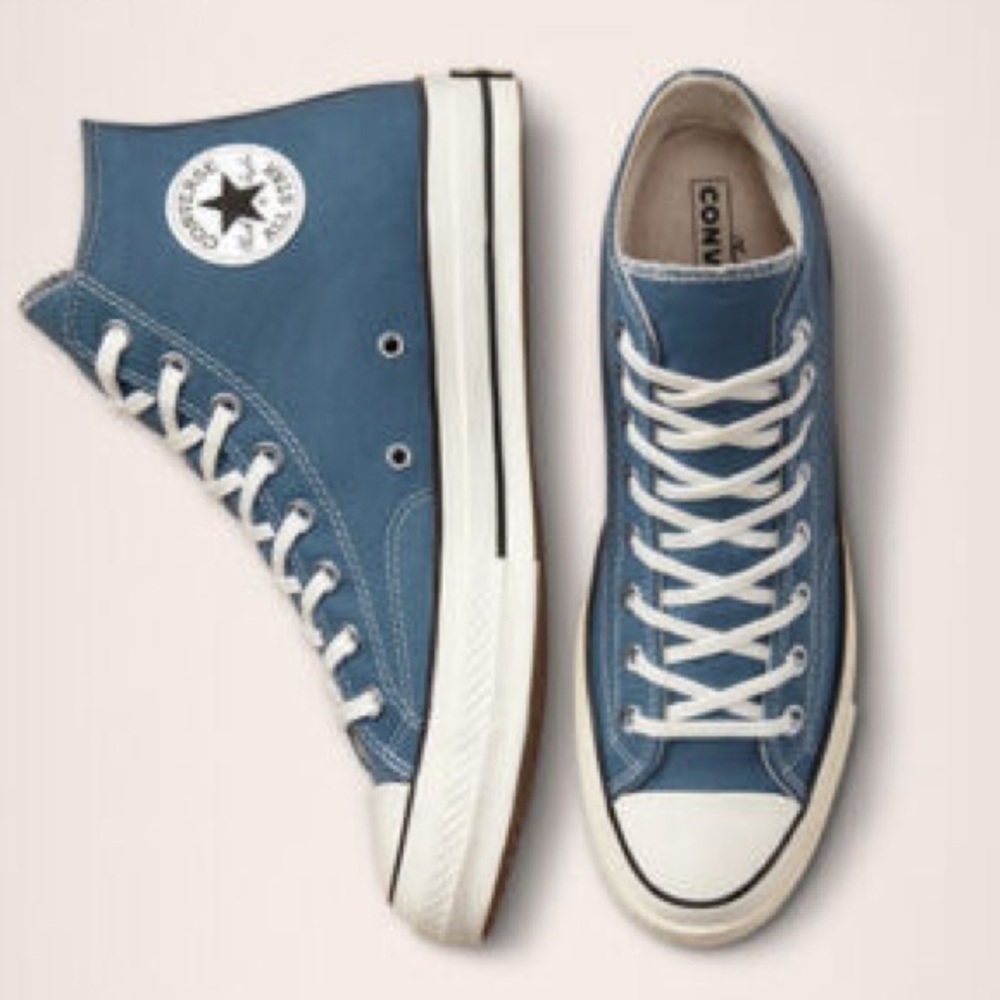 New Converse Blue High-Top Sneakers Size 12 CHUCK 70 HI DEEP WATERS/EGRET/BLACK